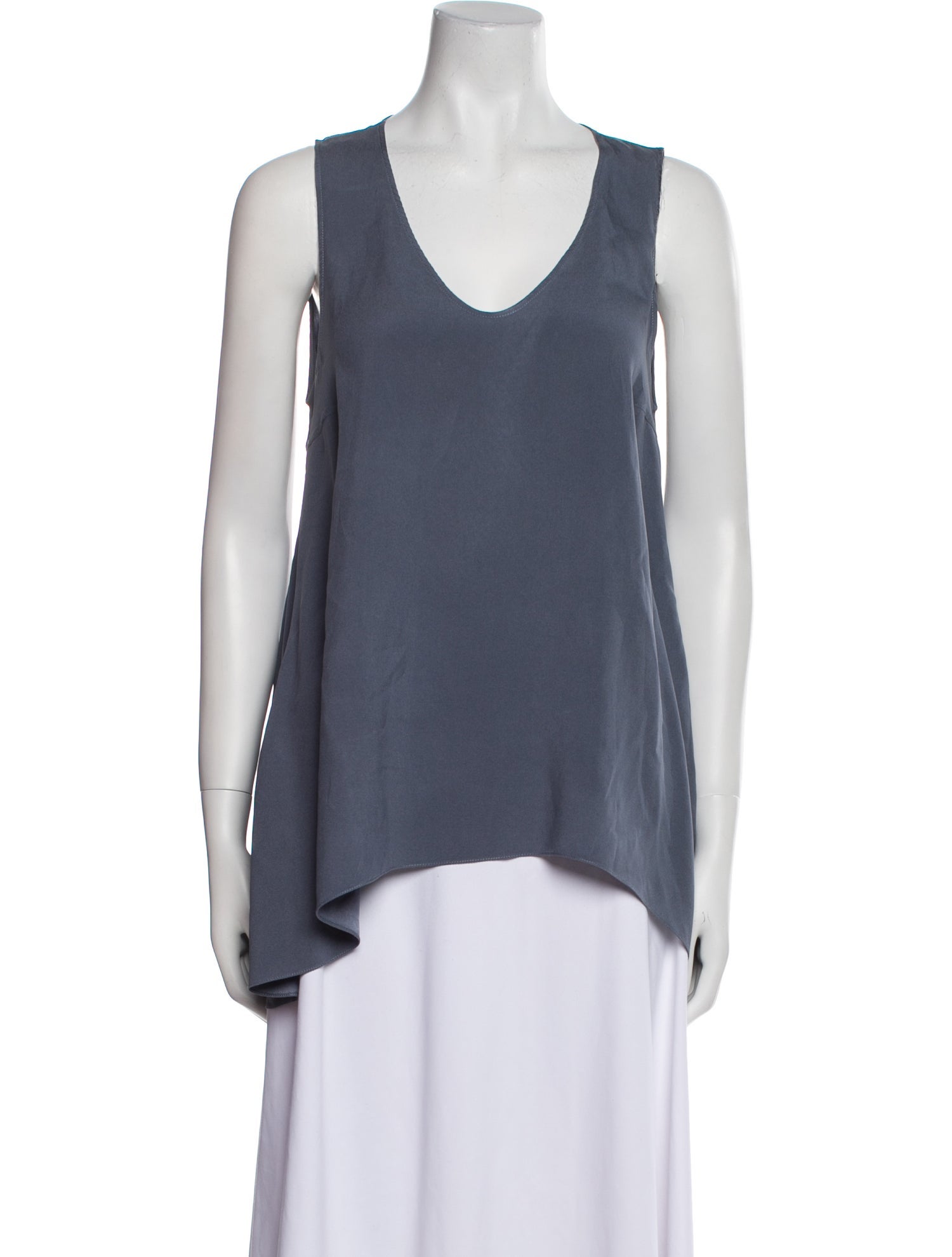 Brunello Cucinelli Silk V-Neck Top