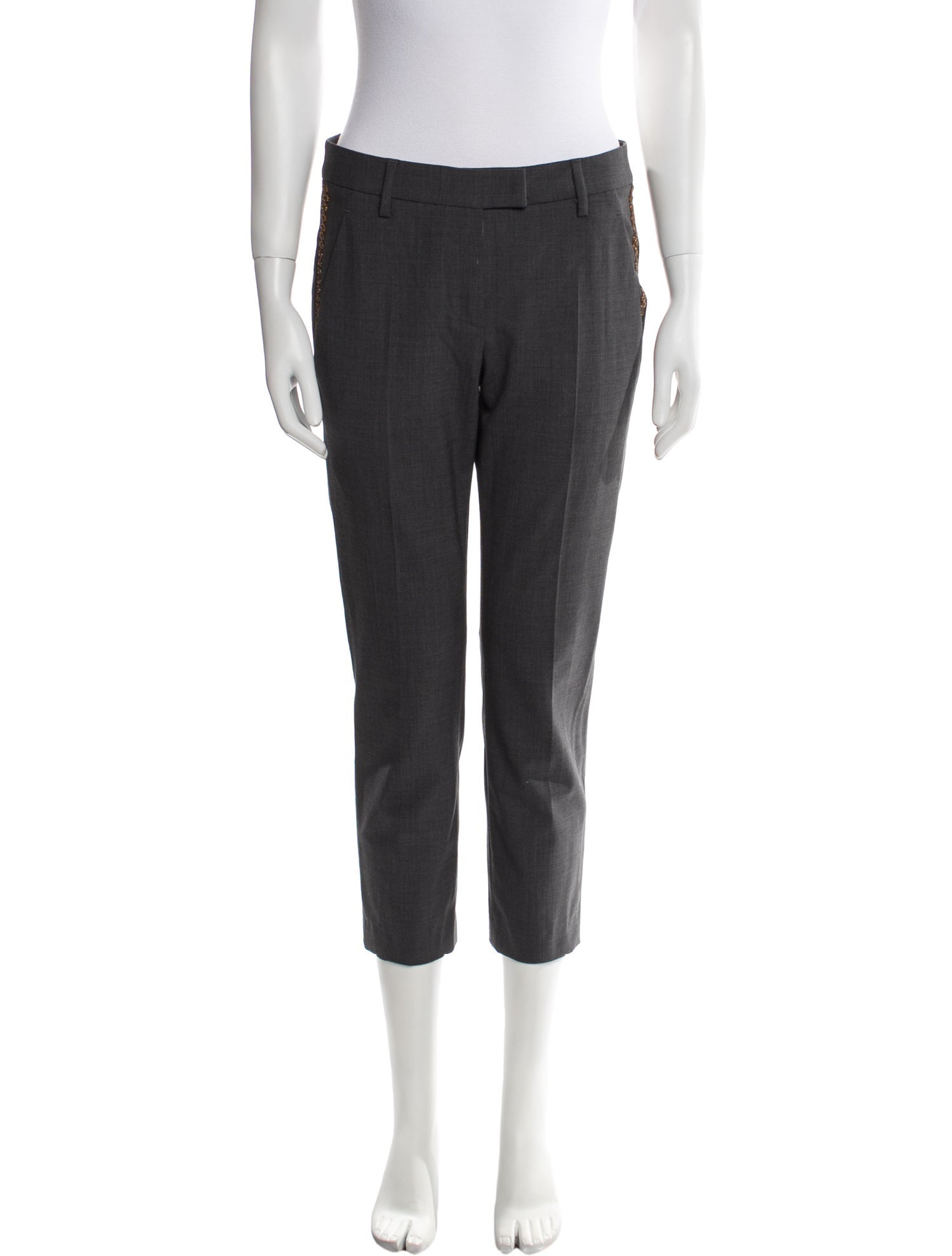Brunello Cucinelli Virgin Wool Straight Leg Pants
