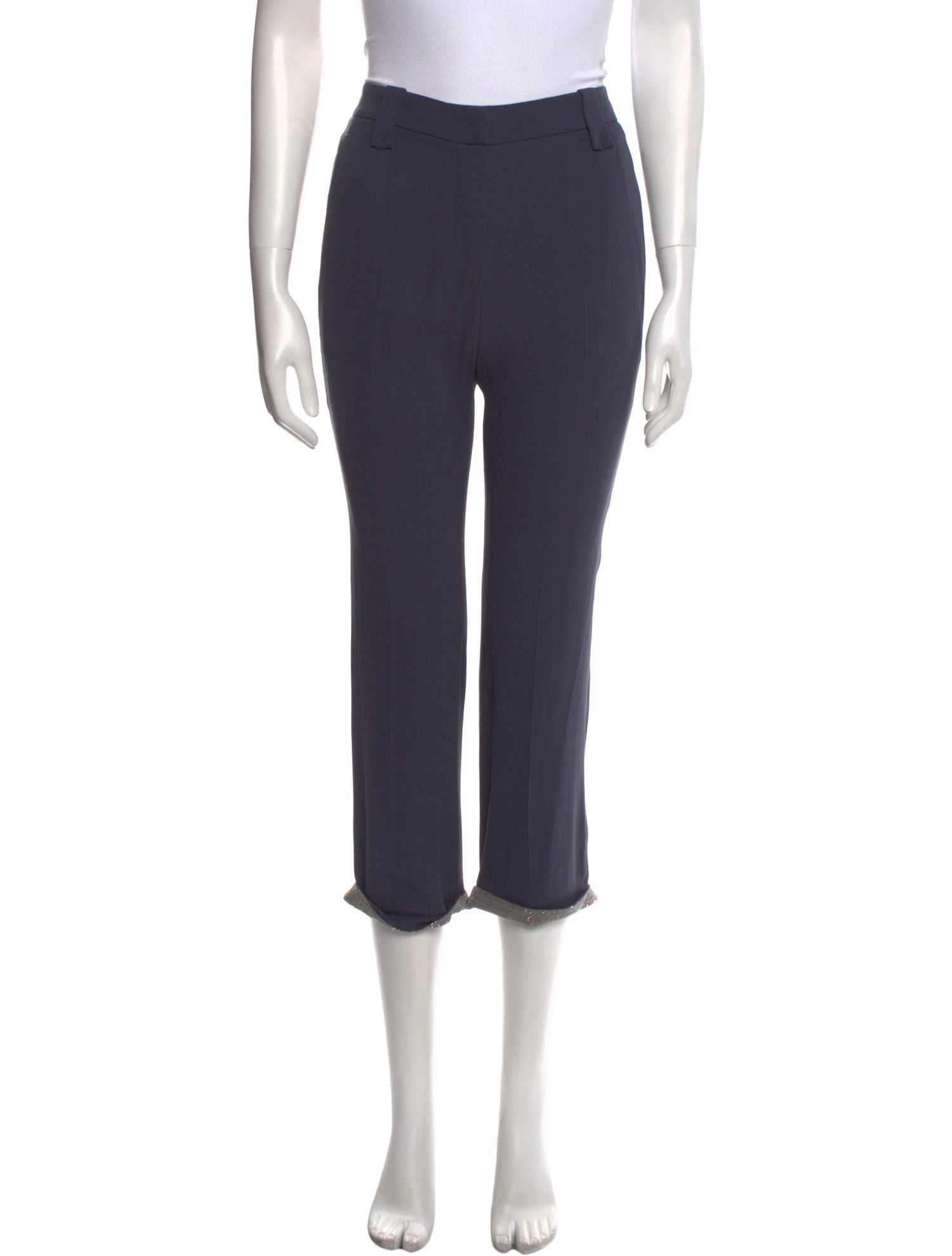 Brunello Cucinelli Silk Straight Leg Pants