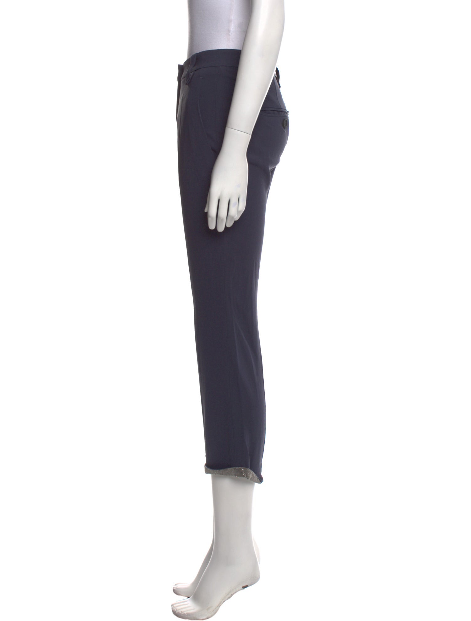 Brunello Cucinelli Silk Straight Leg Pants
