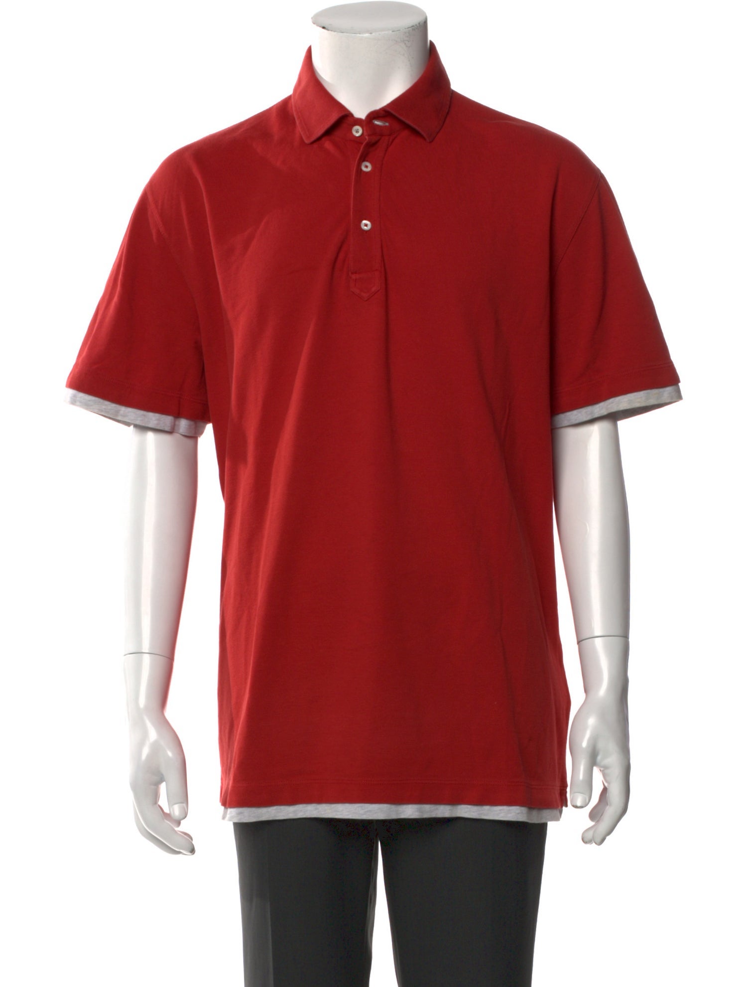 Brunello Cucinelli V-Neck Short Sleeve Polo Shirt