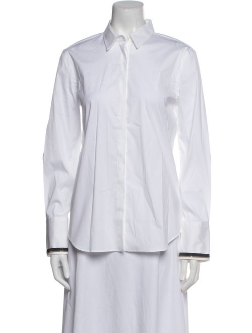 Brunello Cucinelli Long Sleeve Button-Up Top