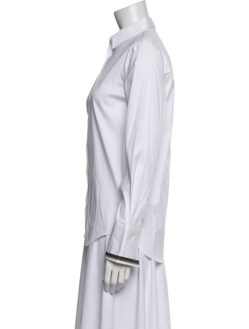 Brunello Cucinelli Long Sleeve Button-Up Top