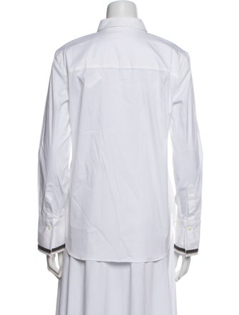 Brunello Cucinelli Long Sleeve Button-Up Top