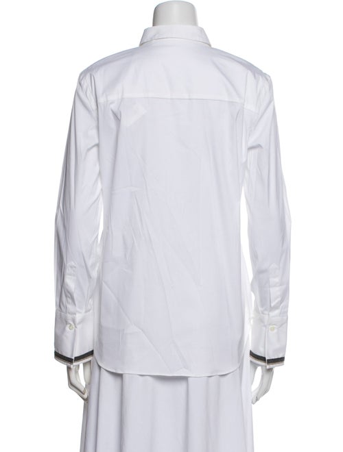 Brunello Cucinelli Long Sleeve Button-Up Top