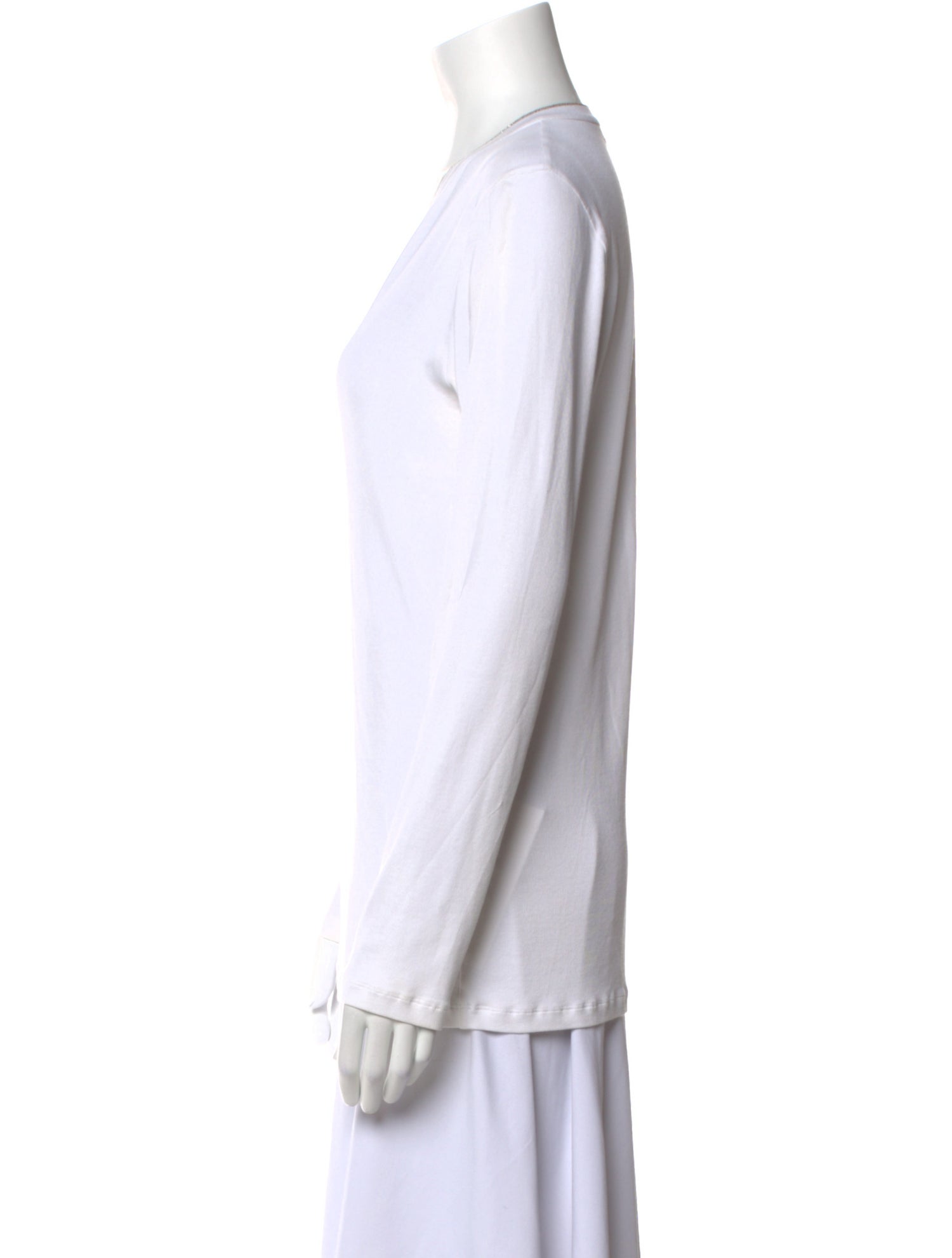 Brunello Cucinelli V-Neck Long Sleeve Top