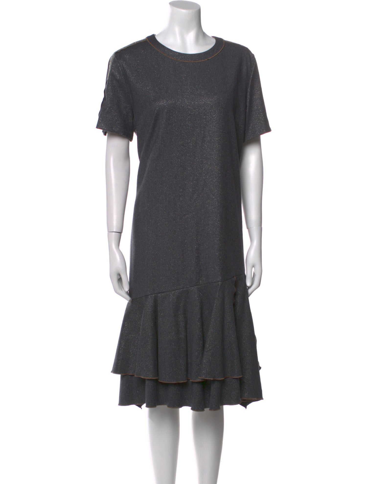 Brunello Cucinelli Virgin Wool Midi Length Dress