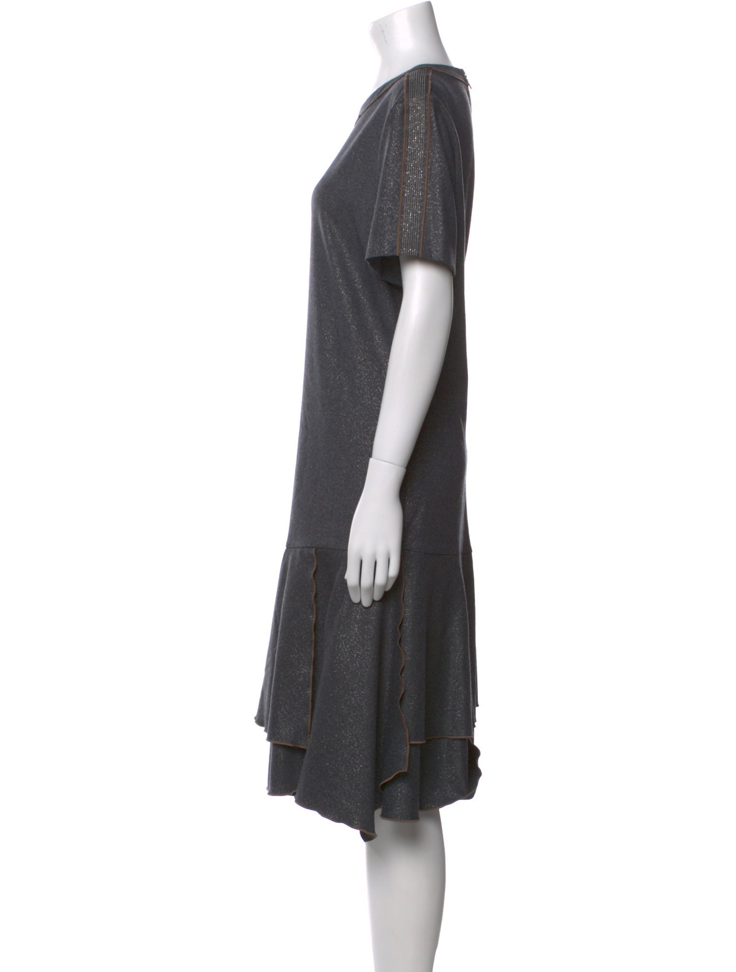 Brunello Cucinelli Virgin Wool Midi Length Dress