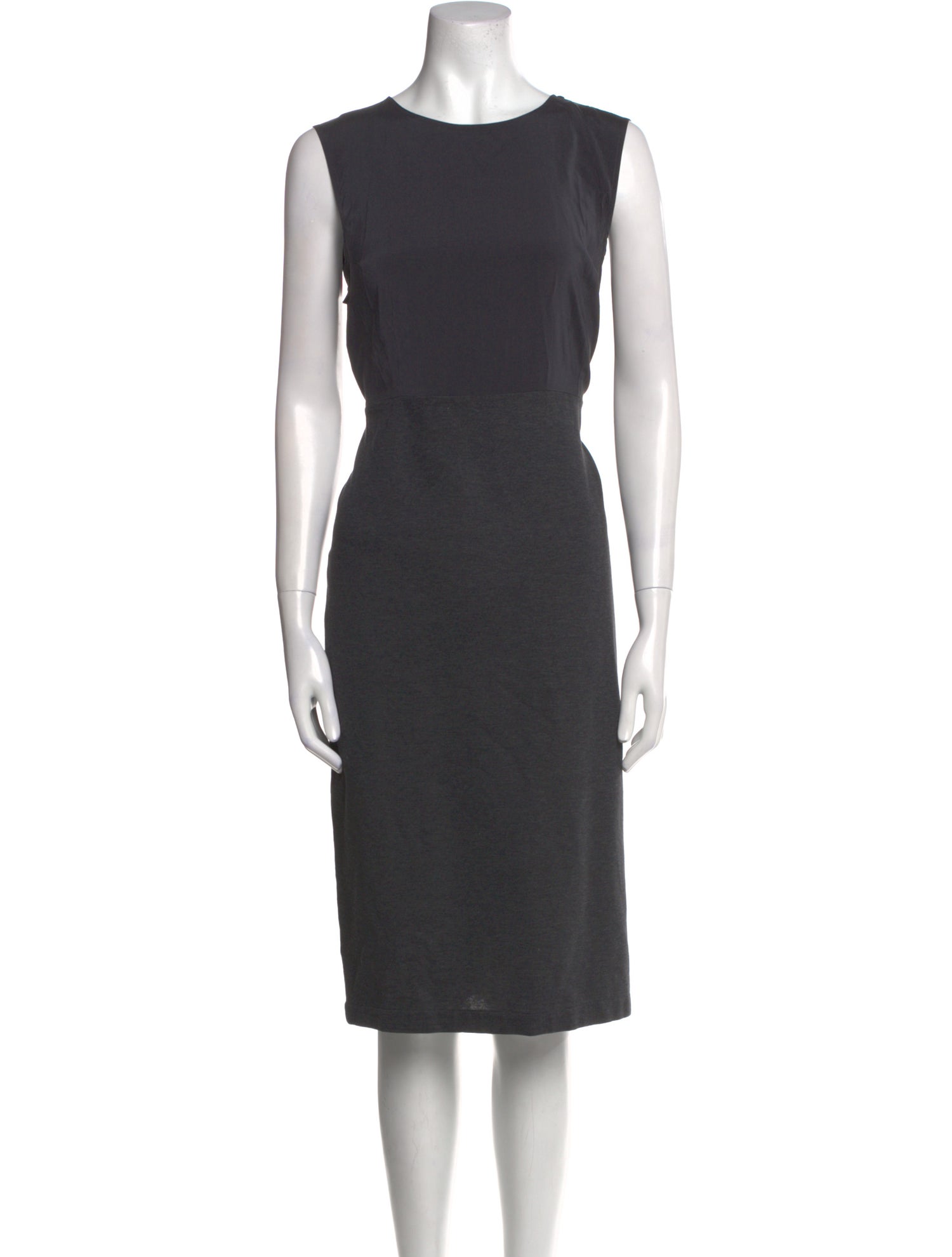 Brunello Cucinelli Scoop Neck Midi Length Dress