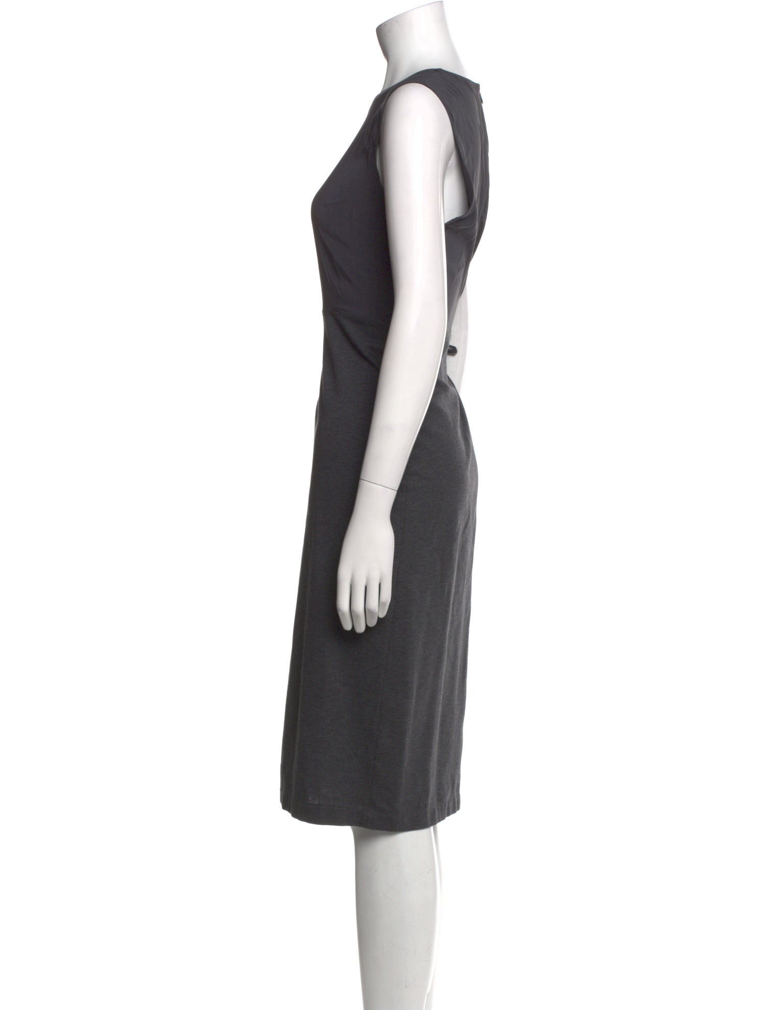 Brunello Cucinelli Scoop Neck Midi Length Dress