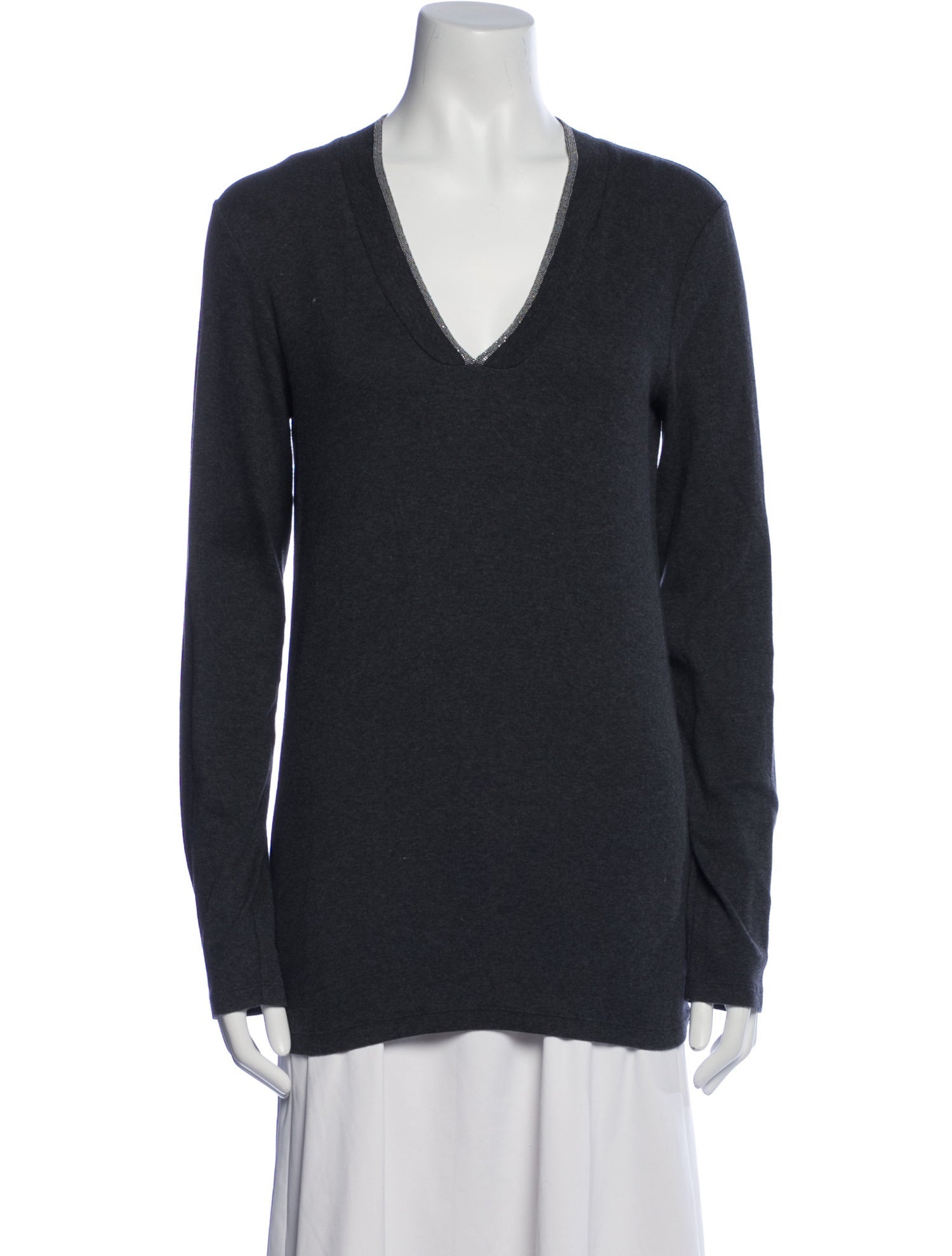 Brunello Cucinelli V-Neck Long Sleeve Tunic