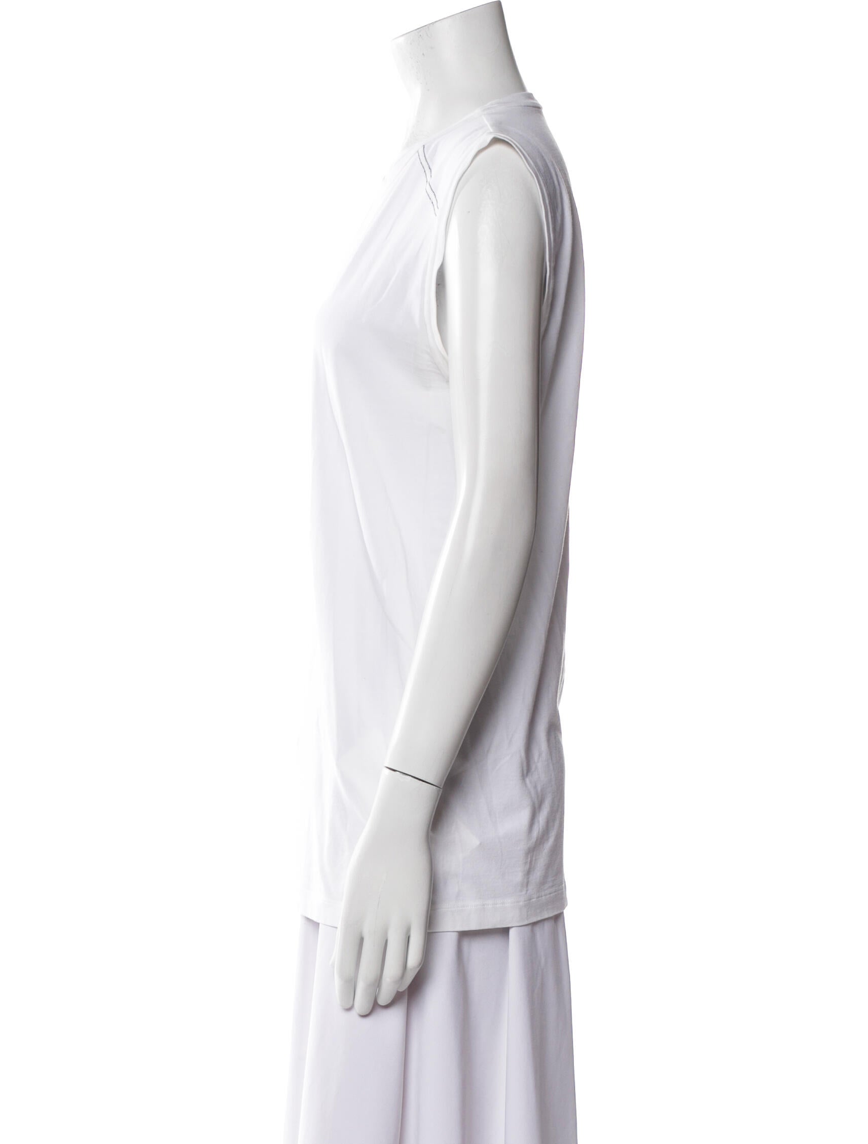 Brunello Cucinelli Crew Neck Sleeveless Top