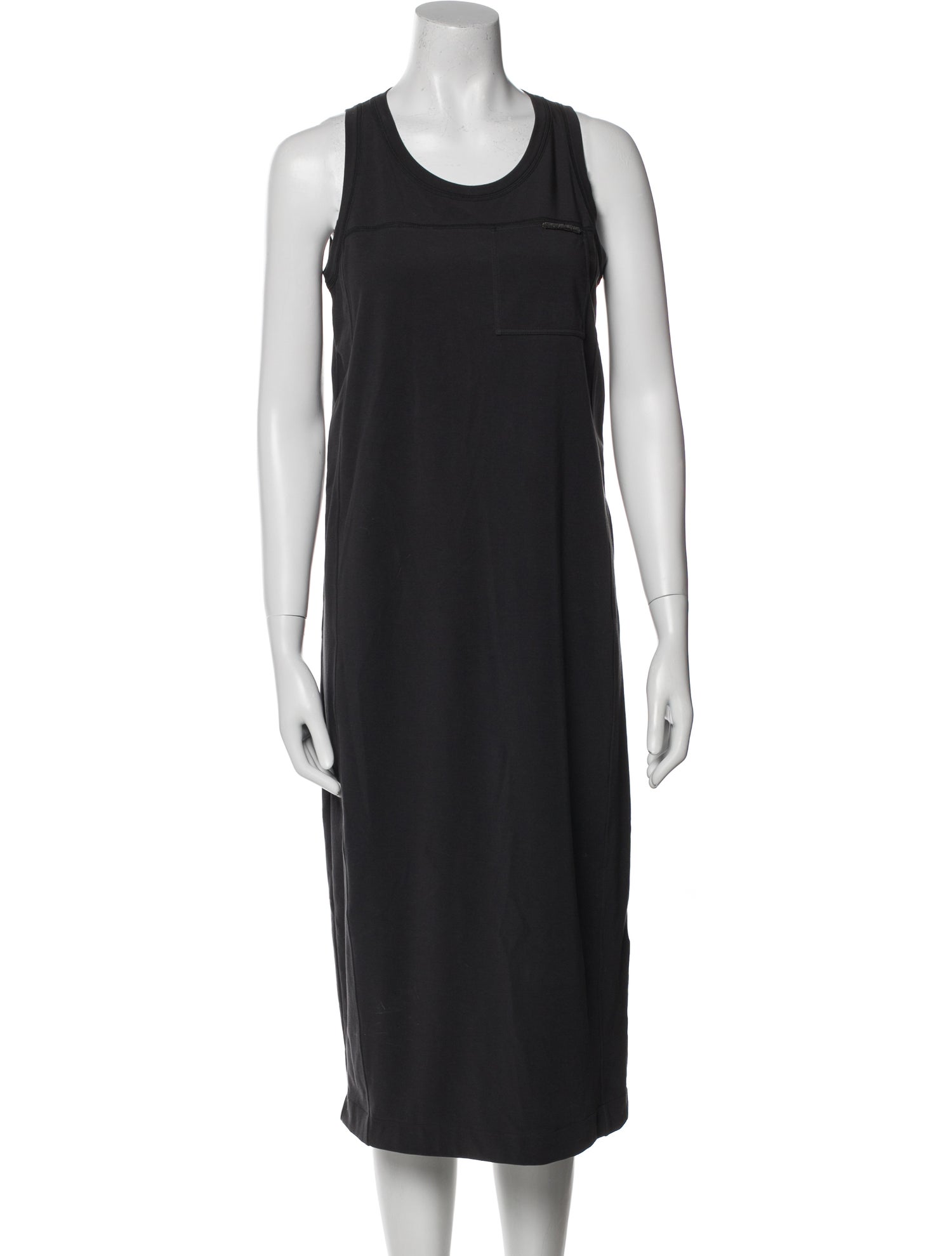 Brunello Cucinelli Scoop Neck Midi Length Dress