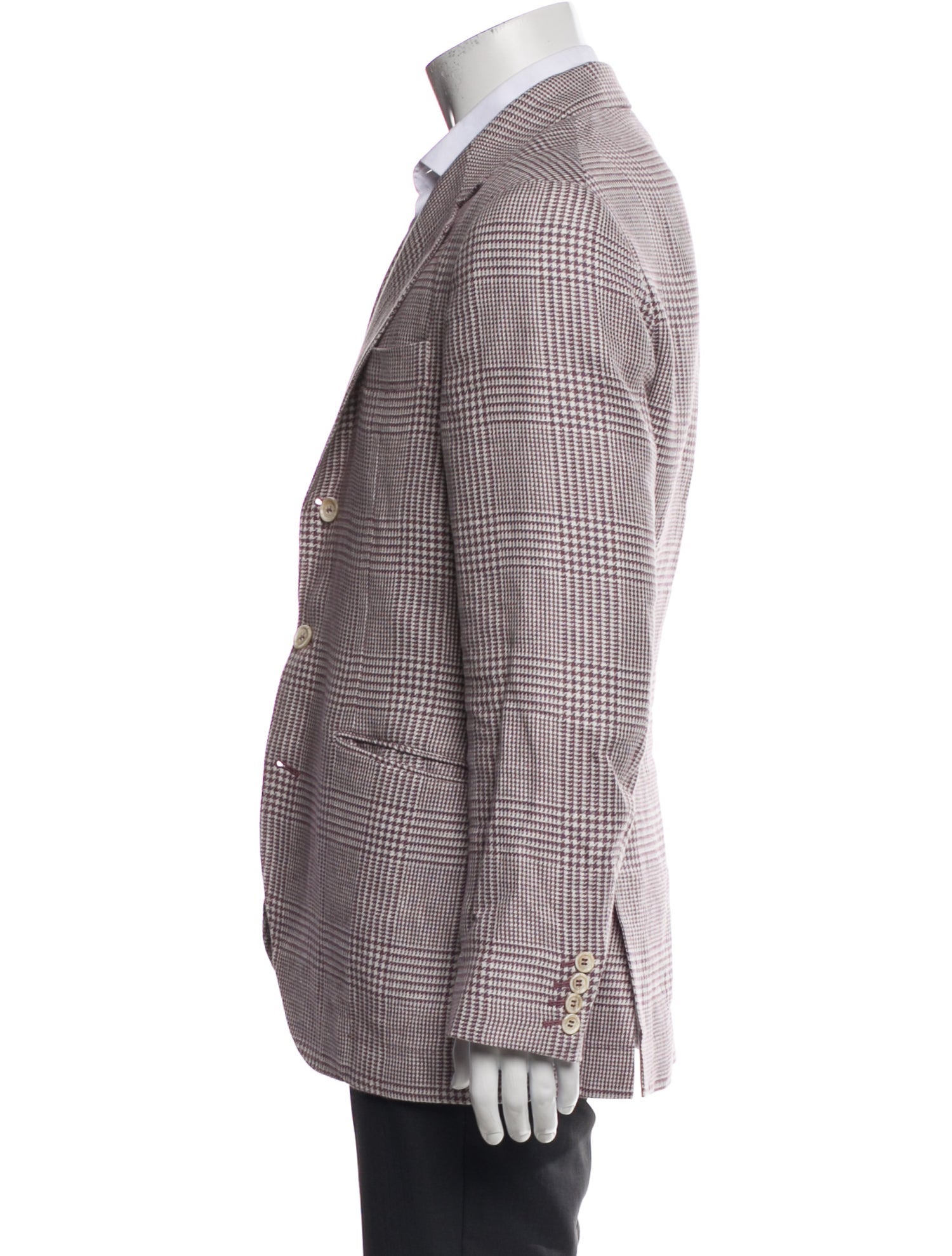 Brunello Cucinelli Houndstooth Print Peacoat