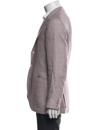 Brunello Cucinelli Houndstooth Print Peacoat