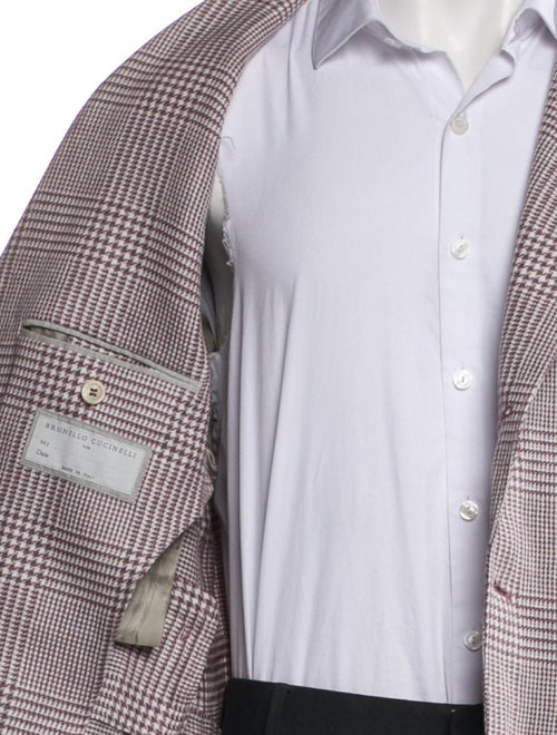 Brunello Cucinelli Houndstooth Print Peacoat