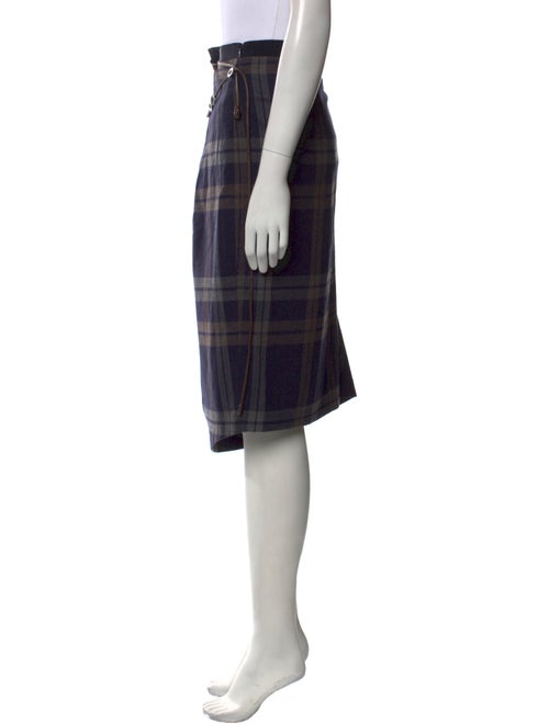 Brunello Cucinelli Plaid Print Knee-Length Skirt