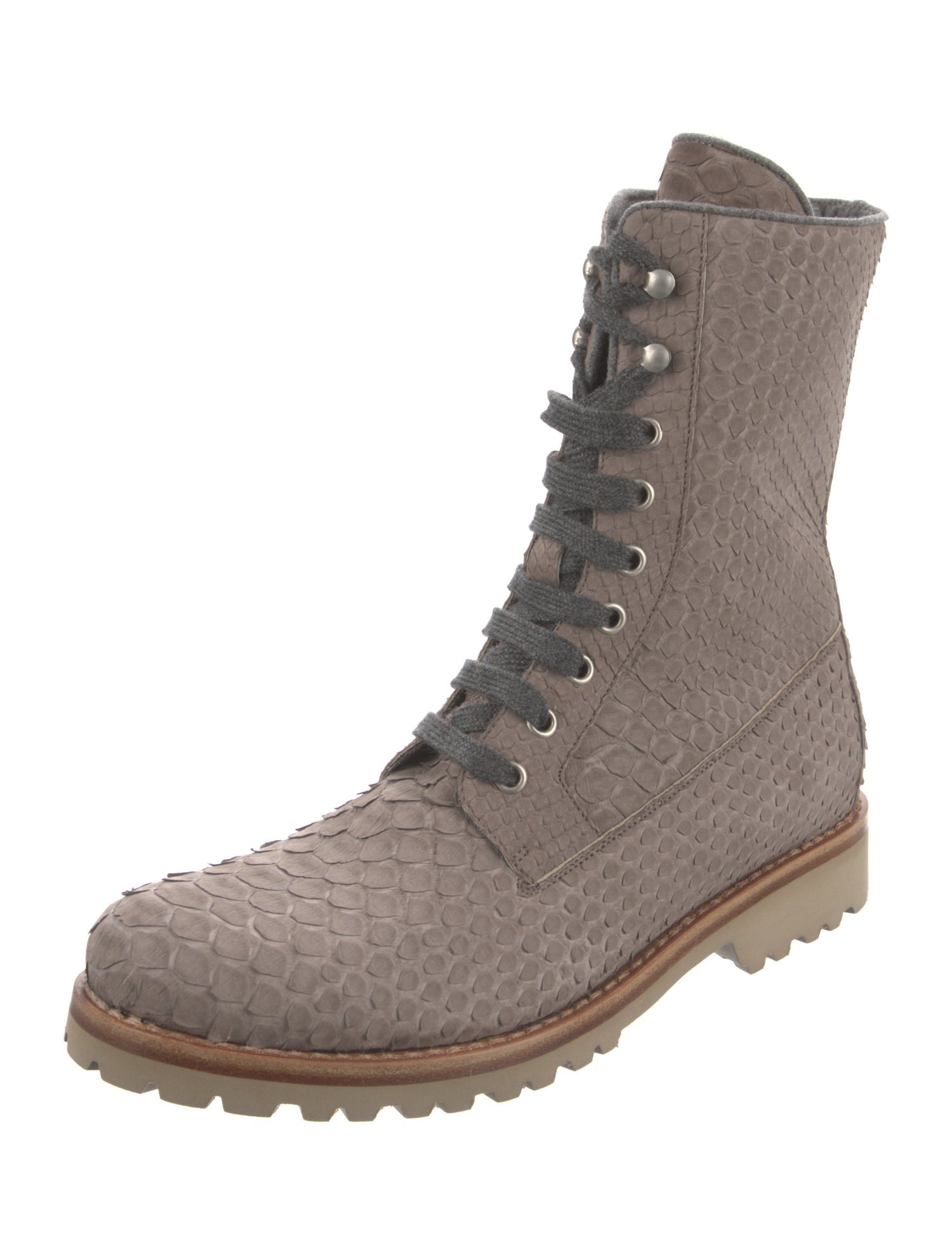 Brunello Cucinelli Suede Combat Boots w/ Tags