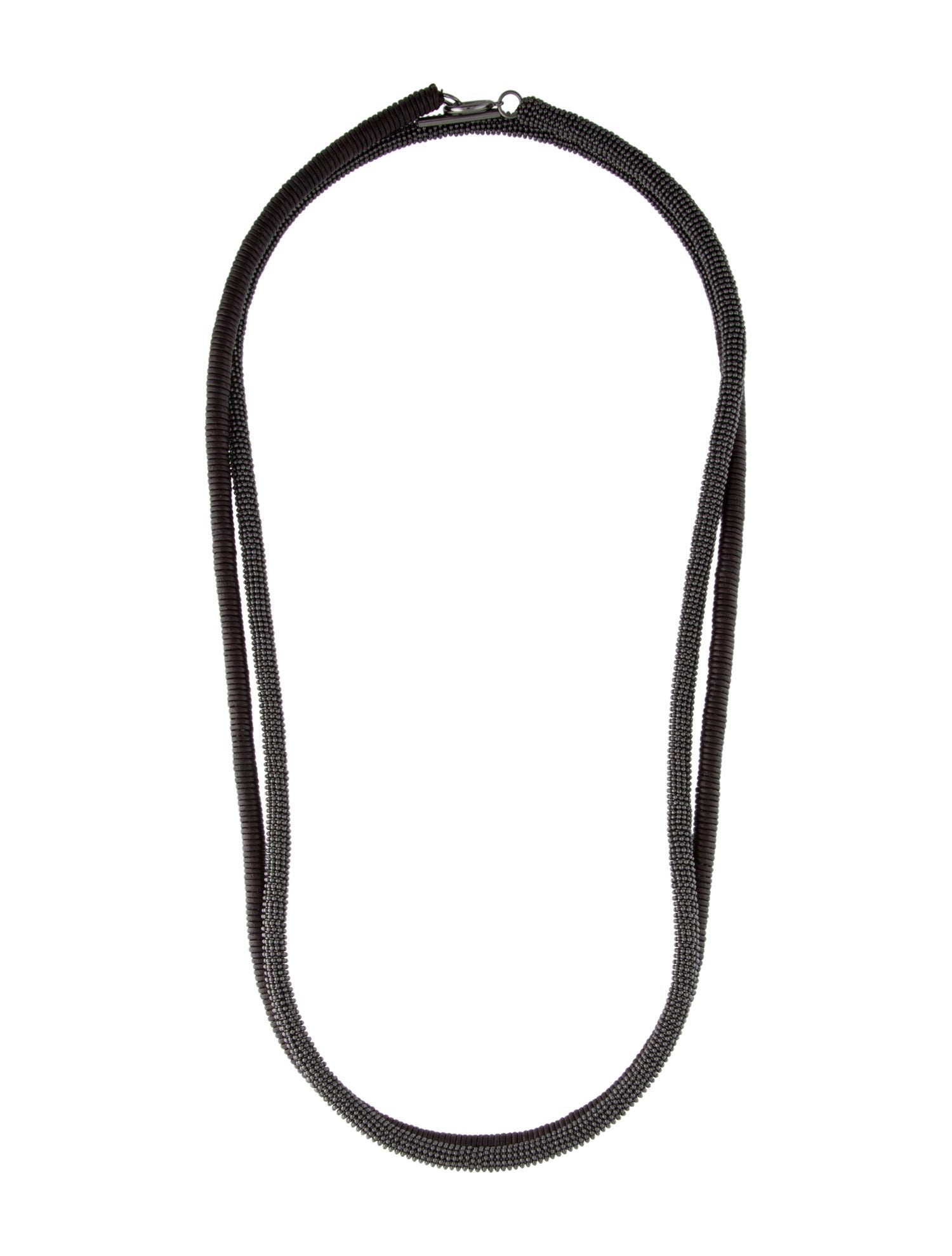 Brunello Cucinelli Leather Monili Wrap Necklace