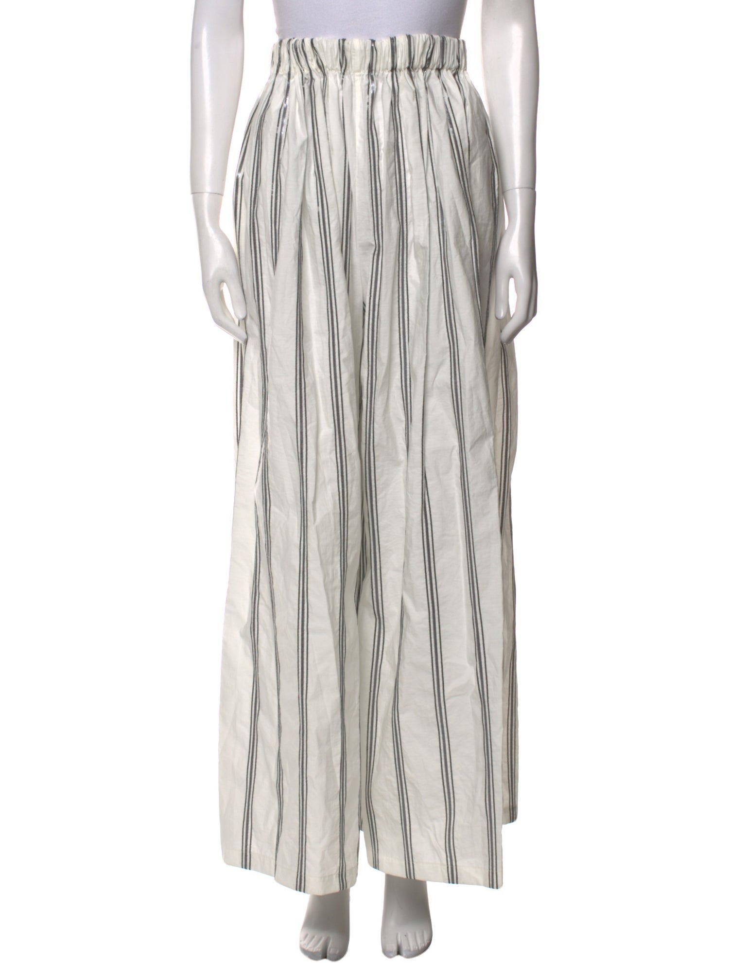 Brunello Cucinelli Striped Wide Leg Pants