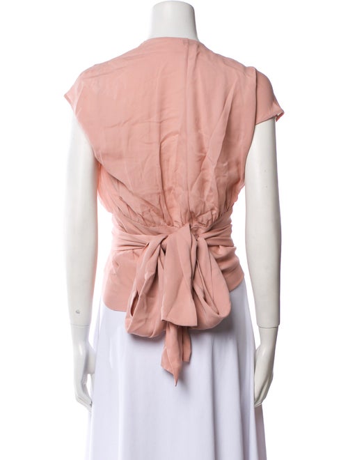 Brunello Cucinelli Silk V-Neck Crop Top