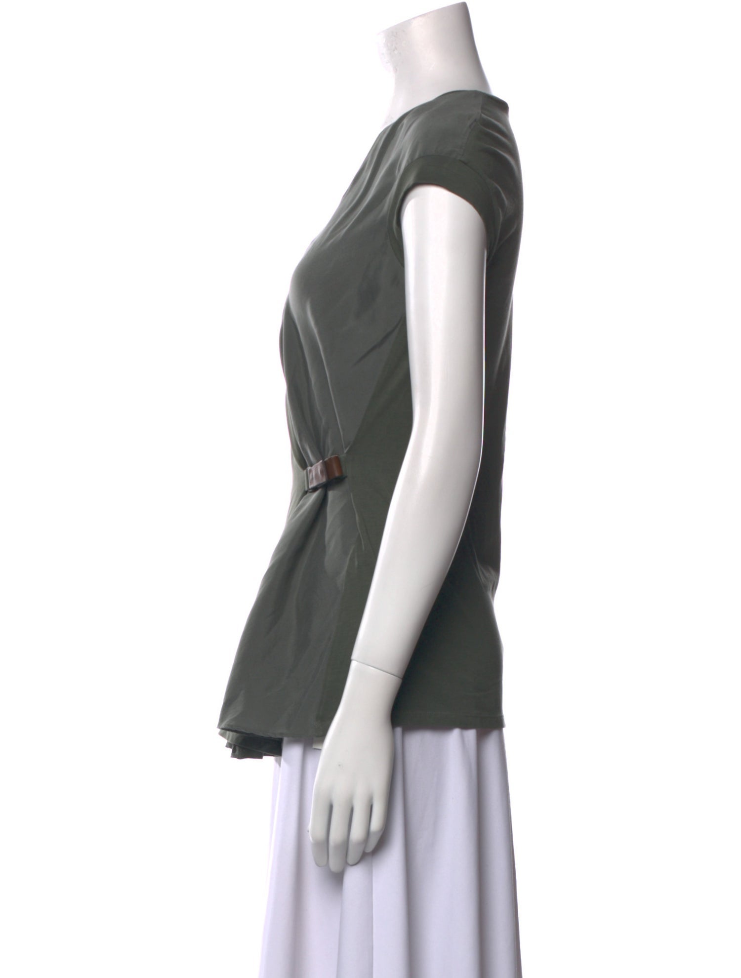 Brunello Cucinelli Silk V-Neck Top