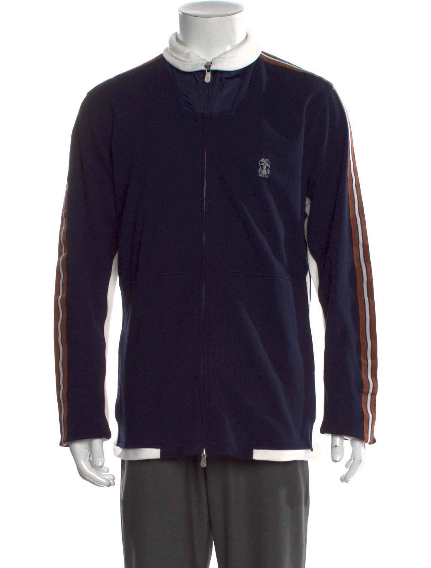 Brunello Cucinelli Striped Crew Neck Sweatshirt