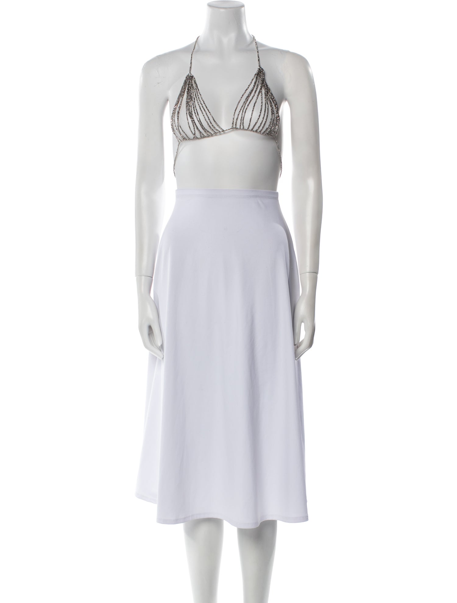 Brunello Cucinelli Bead Bralette Chain Necklace