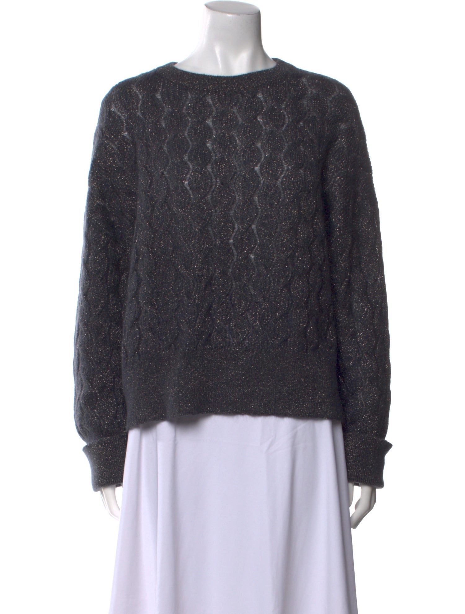 Brunello Cucinelli Mohair Scoop Neck Sweater w/ Tags