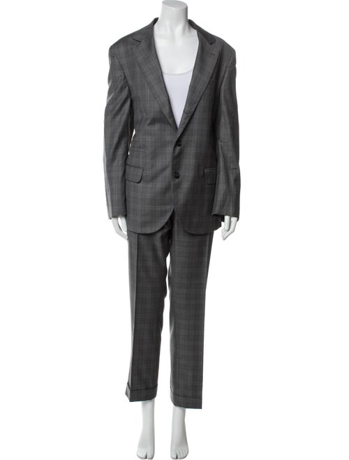 Brunello Cucinelli Plaid Print Two-Piece Suit