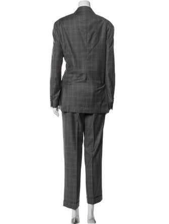 Brunello Cucinelli Plaid Print Two-Piece Suit