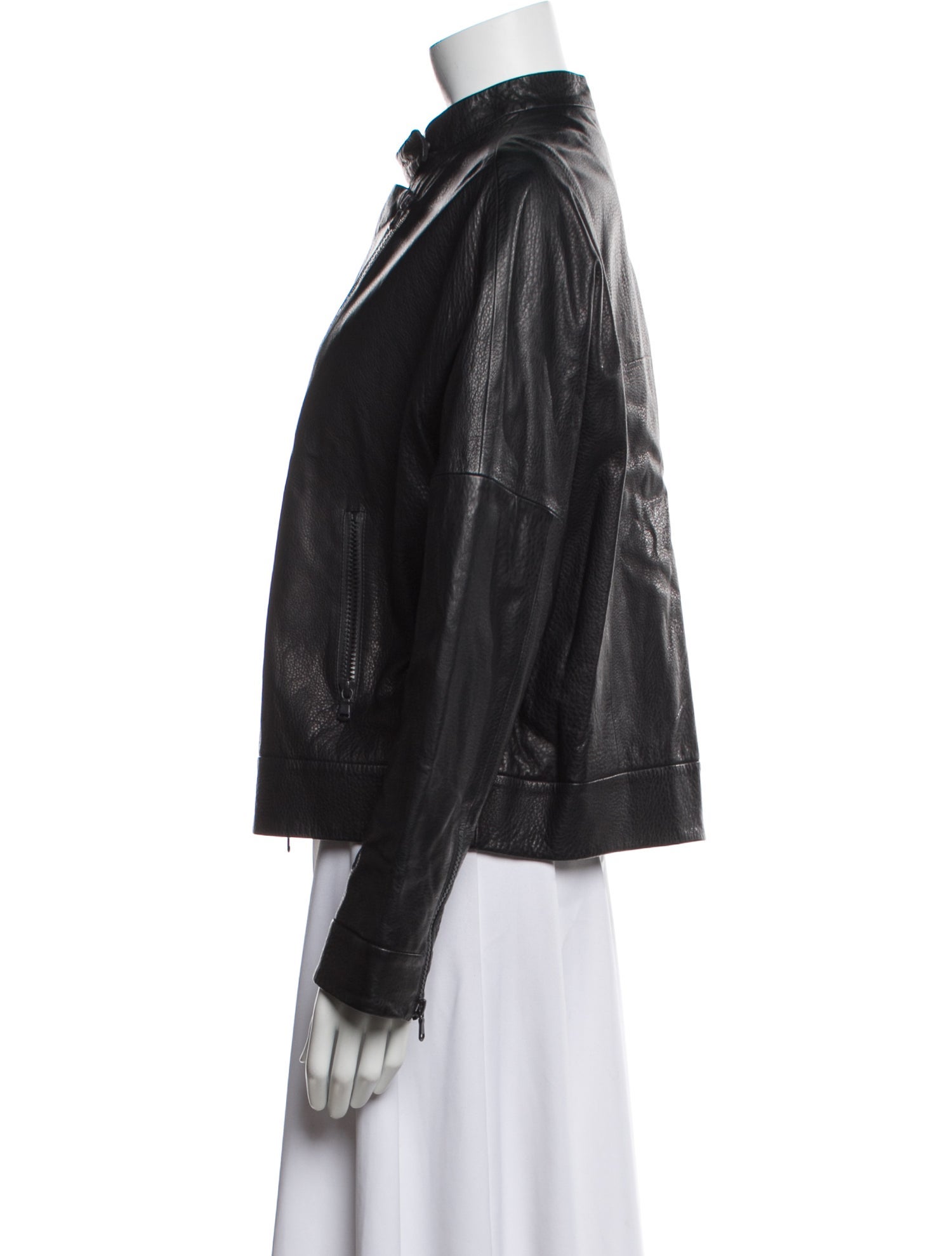 Brunello Cucinelli Leather Biker Jacket