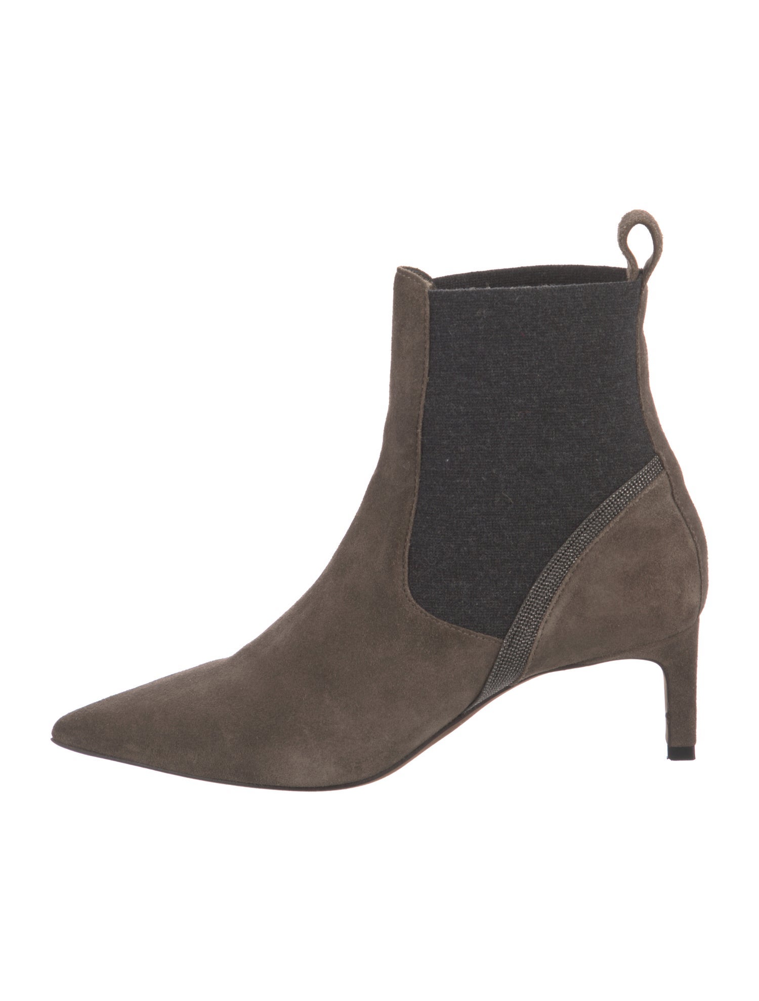Brunello Cucinelli Monili Suede Chelsea Boots