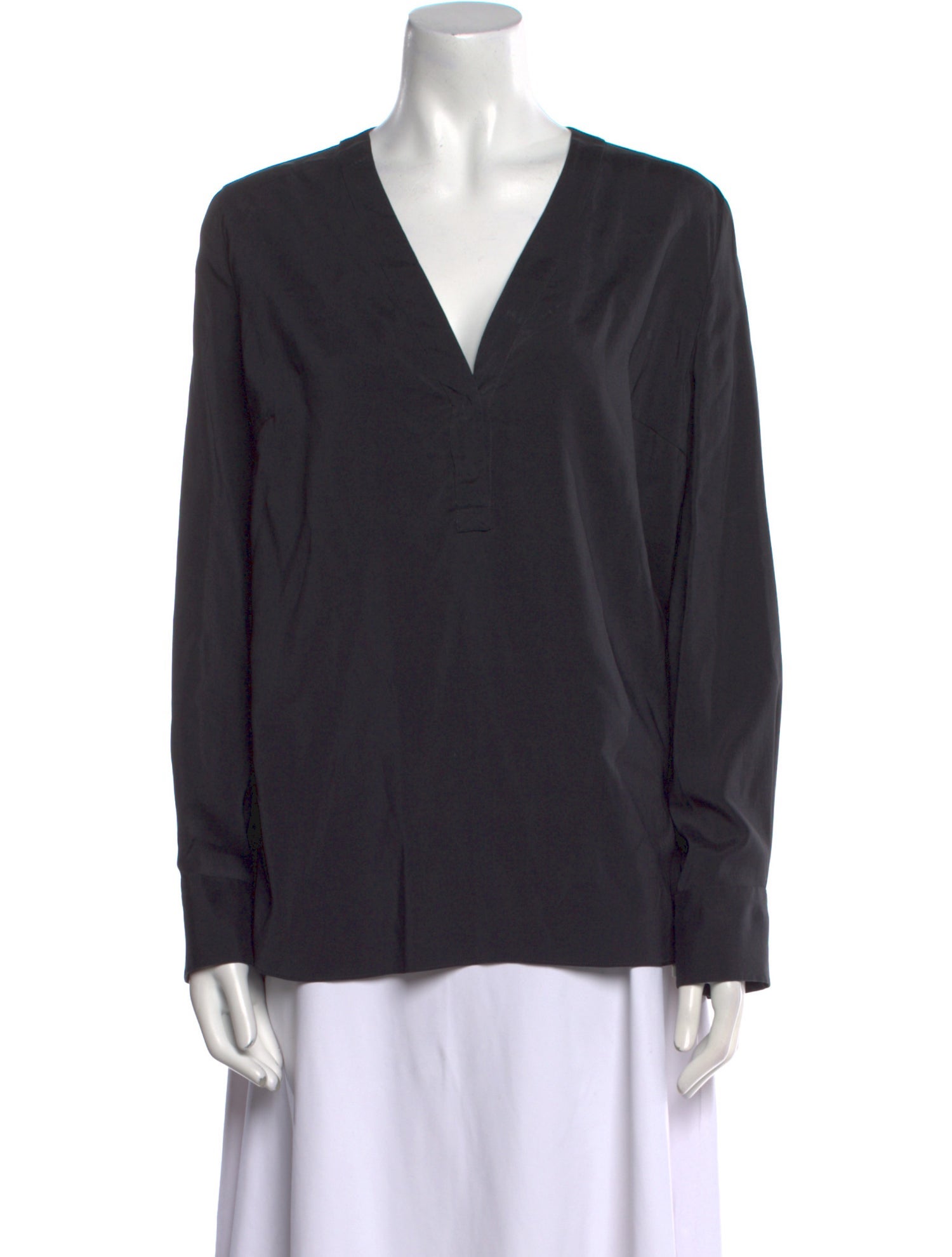 Brunello Cucinelli Silk V-Neck Blouse