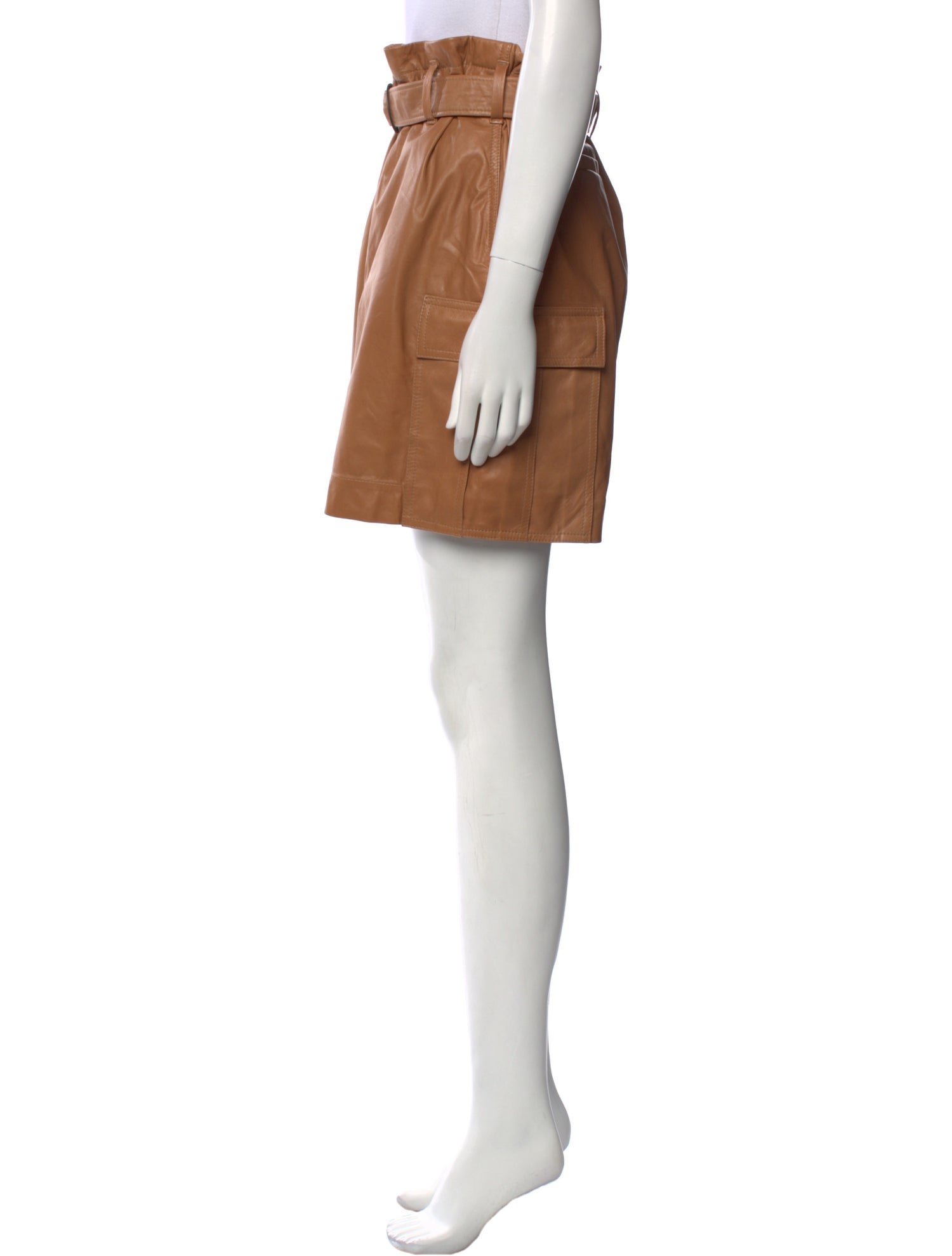 Brunello Cucinelli Leather Mini Shorts
