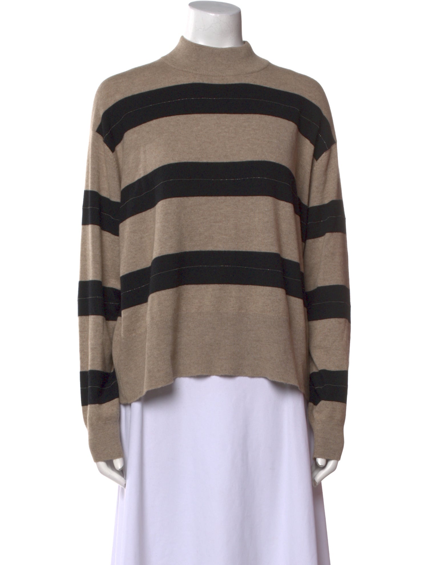 Brunello Cucinelli Virgin Wool Striped Sweater