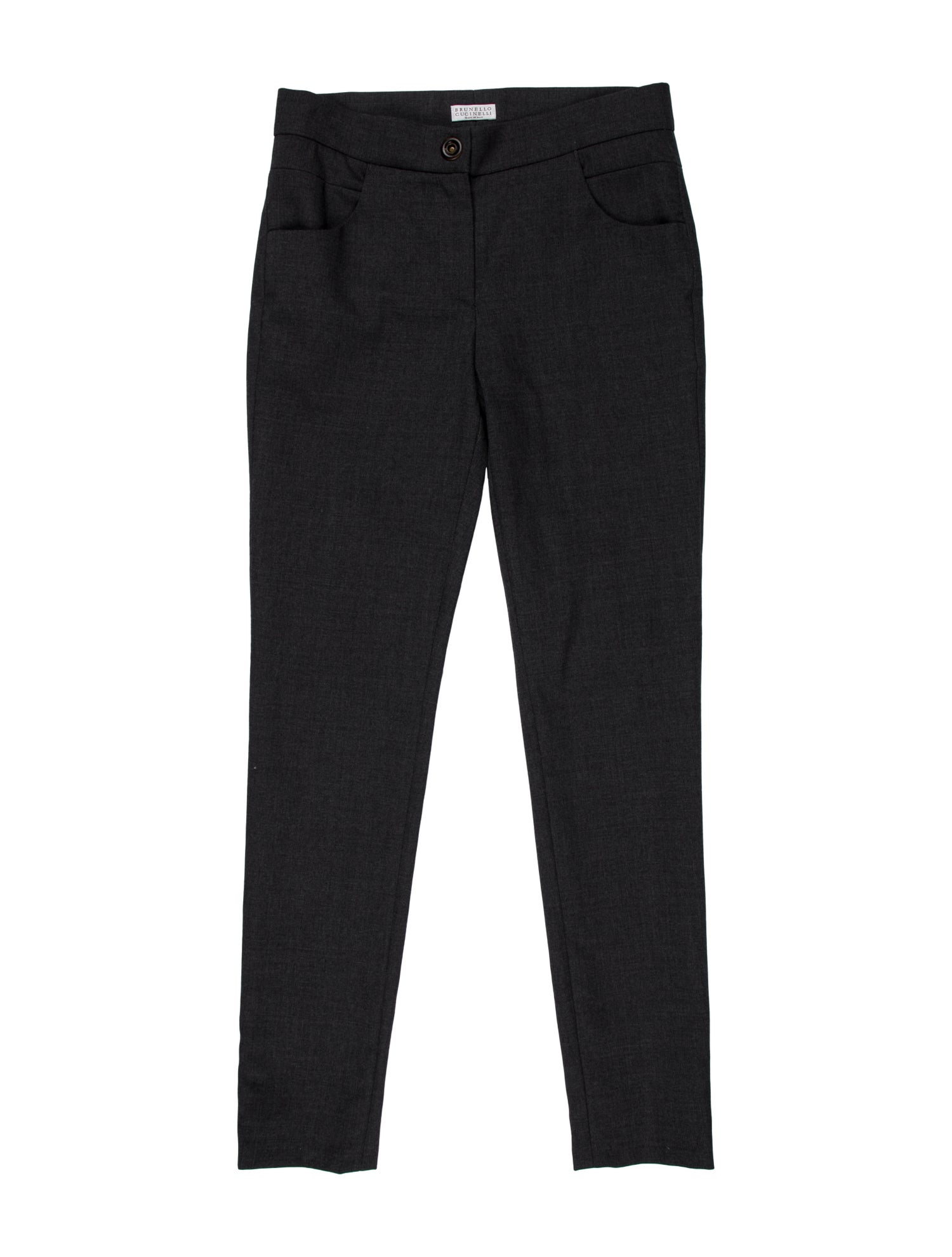Brunello Cucinelli Virgin Wool Skinny Leg Pants