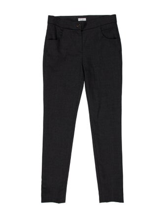 Brunello Cucinelli Virgin Wool Skinny Leg Pants