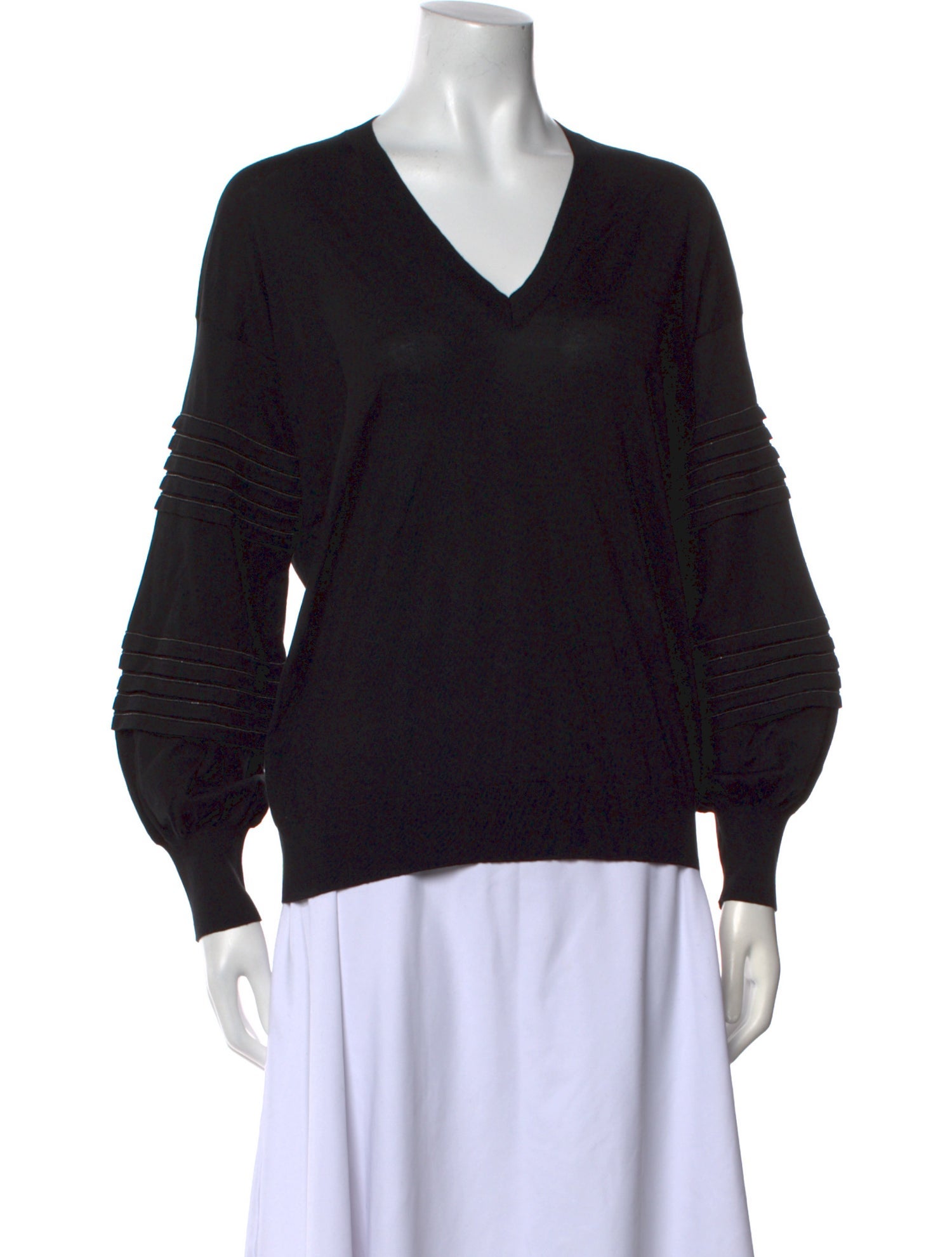 Brunello Cucinelli V-Neck Long Sleeve Sweatshirt