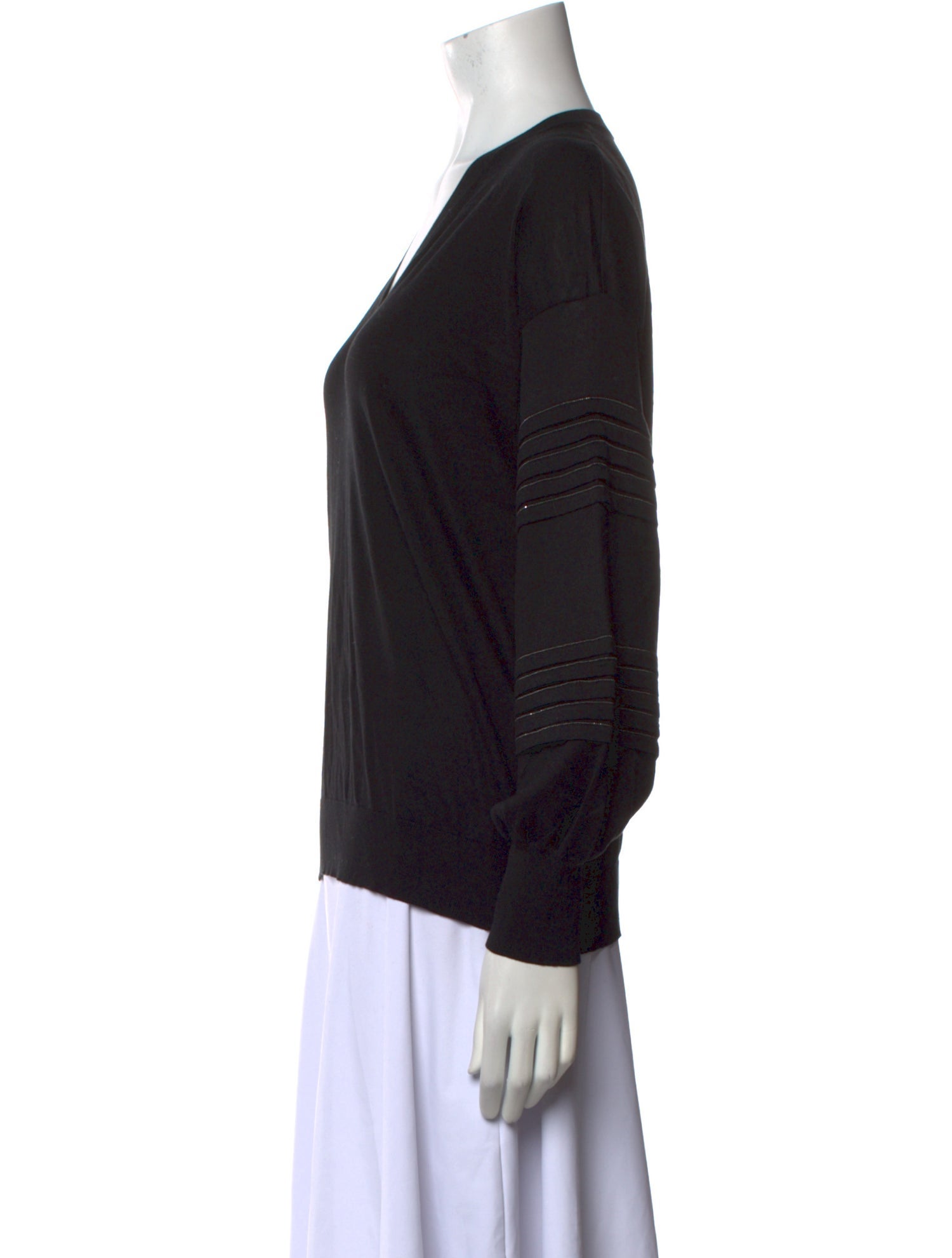 Brunello Cucinelli V-Neck Long Sleeve Sweatshirt