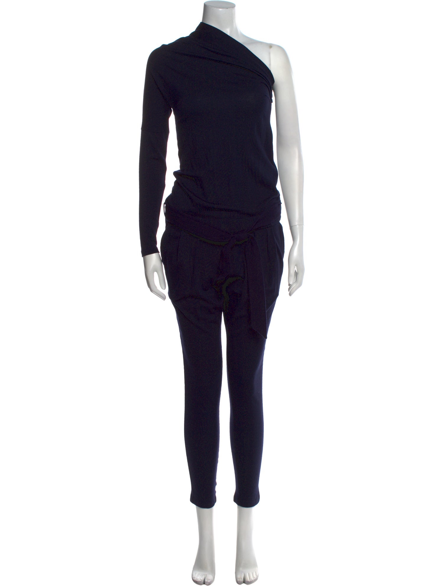 Brunello Cucinelli Wool One-Shoulder Jumpsuit