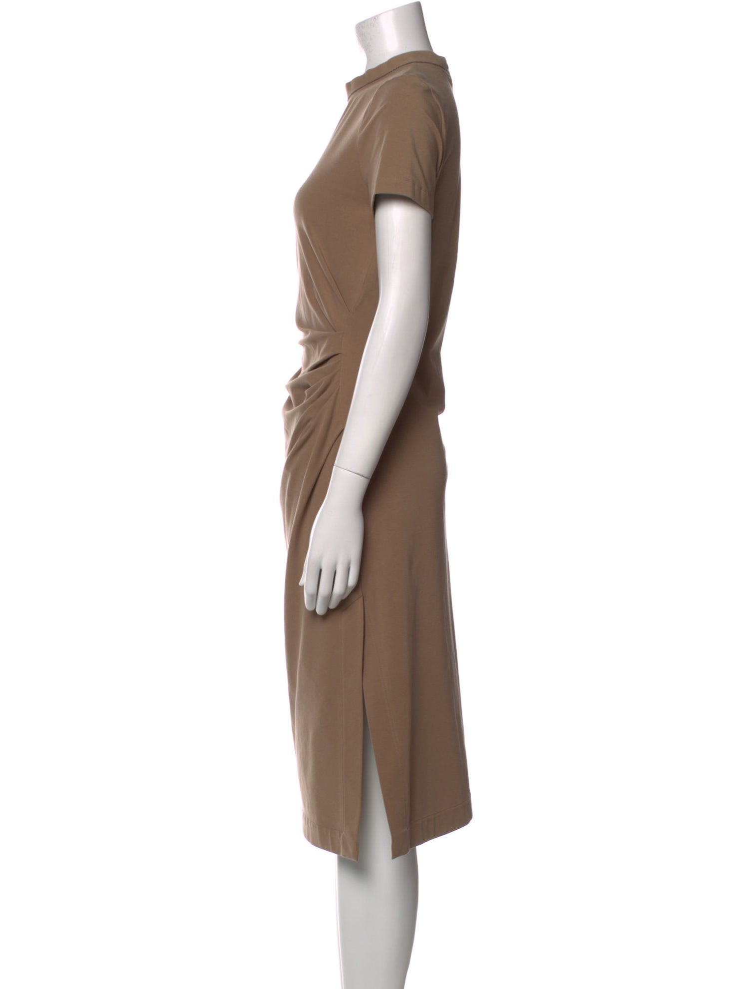 Brunello Cucinelli Mock Neck Midi Length Dress