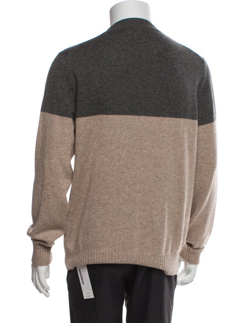 Brunello Cucinelli Cashmere Colorblock Pattern Pullover