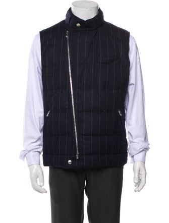 Brunello Cucinelli Wool Plaid Print Vest