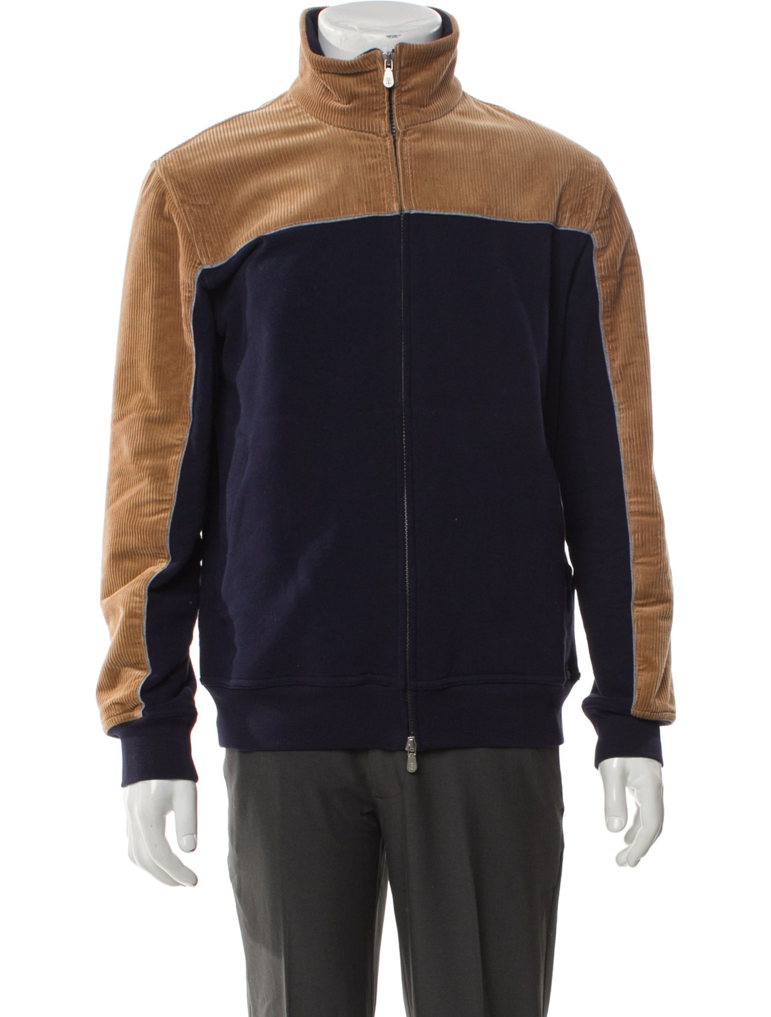 Brunello Cucinelli Colorblock Pattern Windbreaker