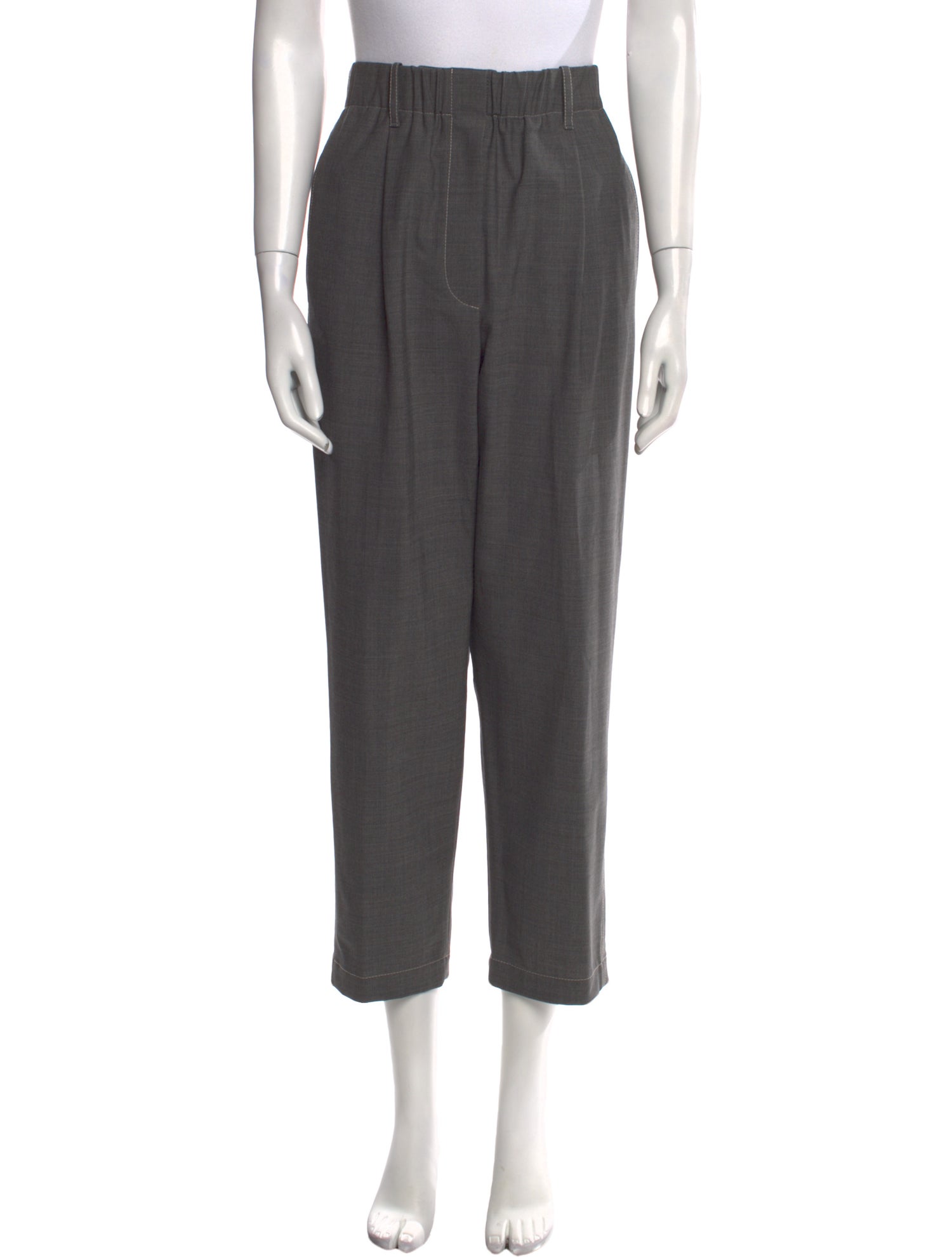 Brunello Cucinelli Virgin Wool Straight Leg Pants
