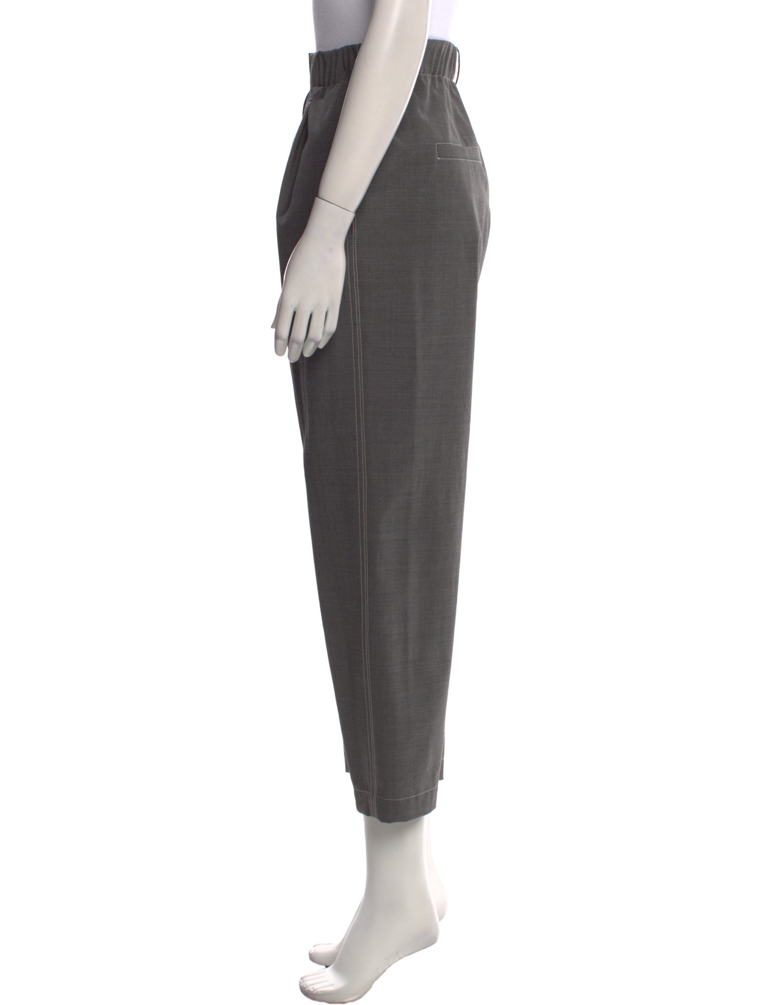 Brunello Cucinelli Virgin Wool Straight Leg Pants