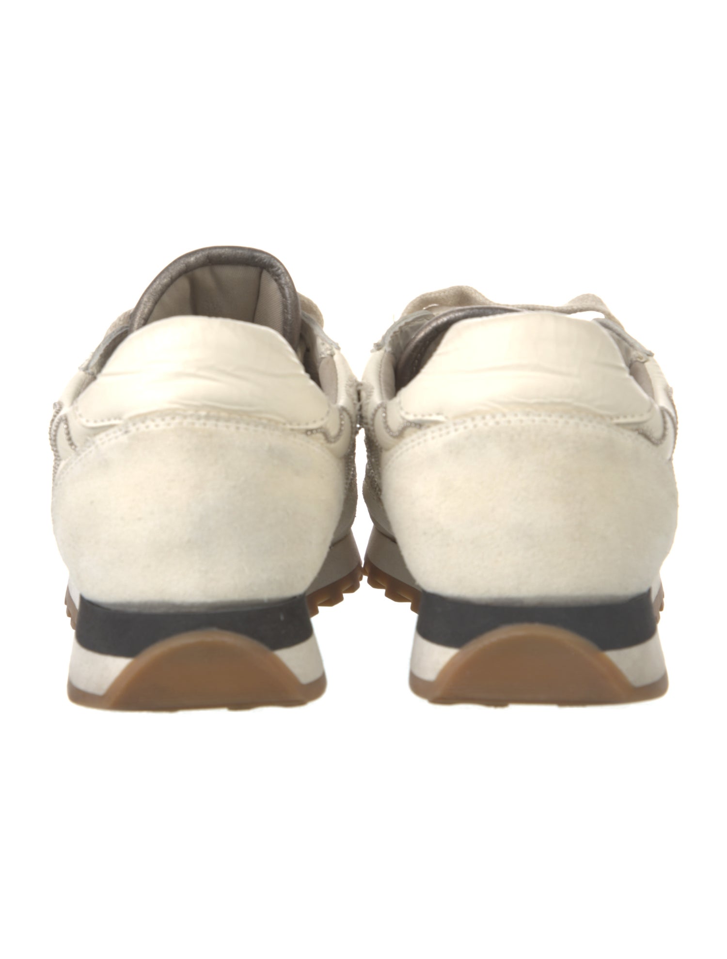 Brunello Cucinelli Suede Beaded Accents Sneakers