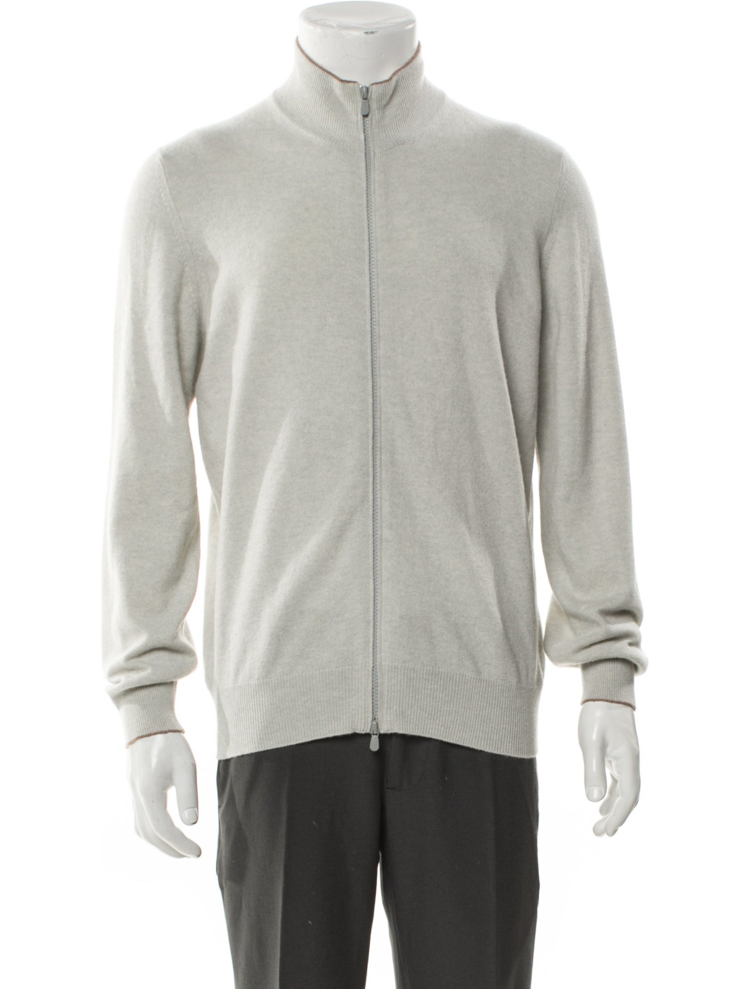 Brunello Cucinelli Cashmere Mock Neck Cardigan