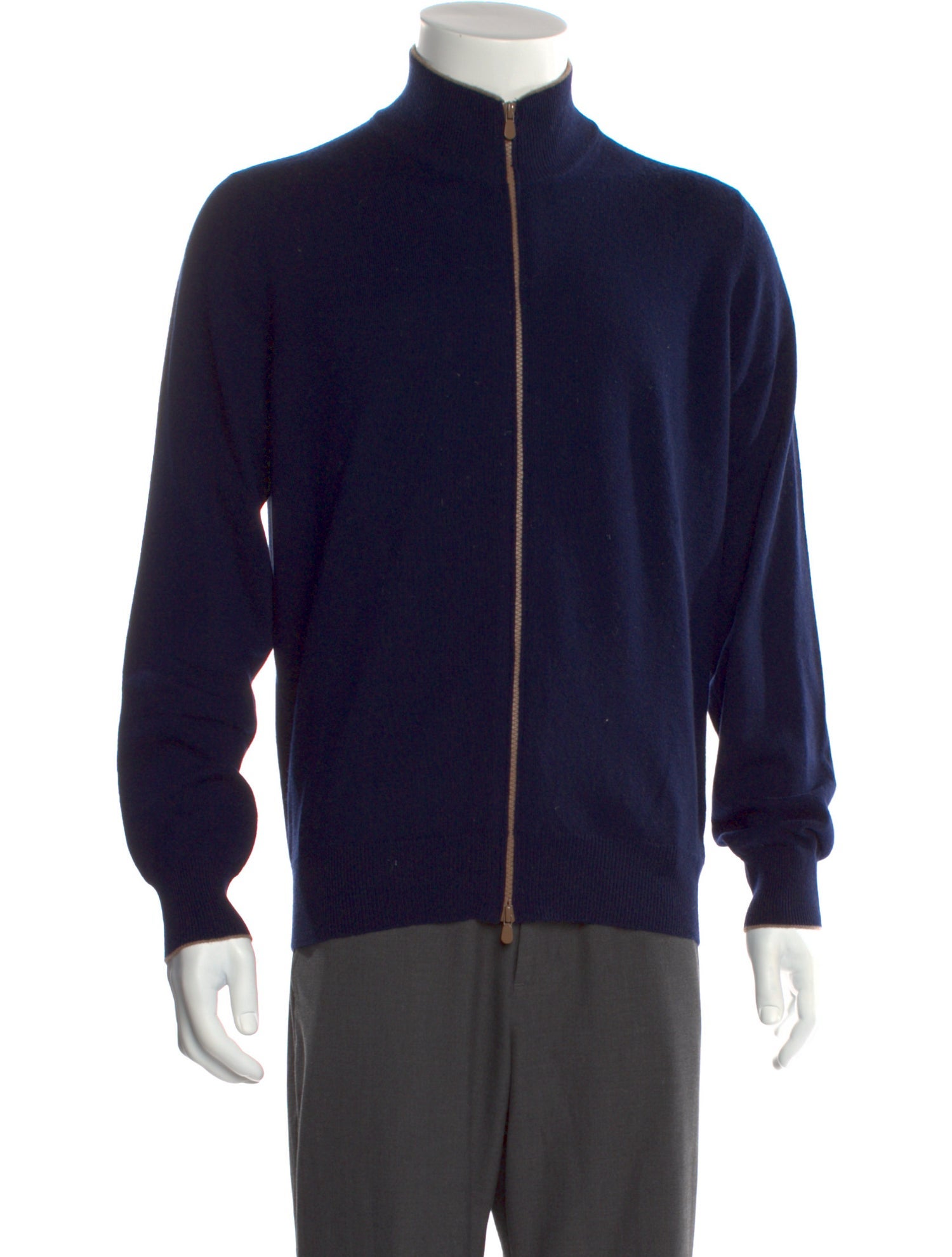 Brunello Cucinelli Cashmere Mock Neck Cardigan